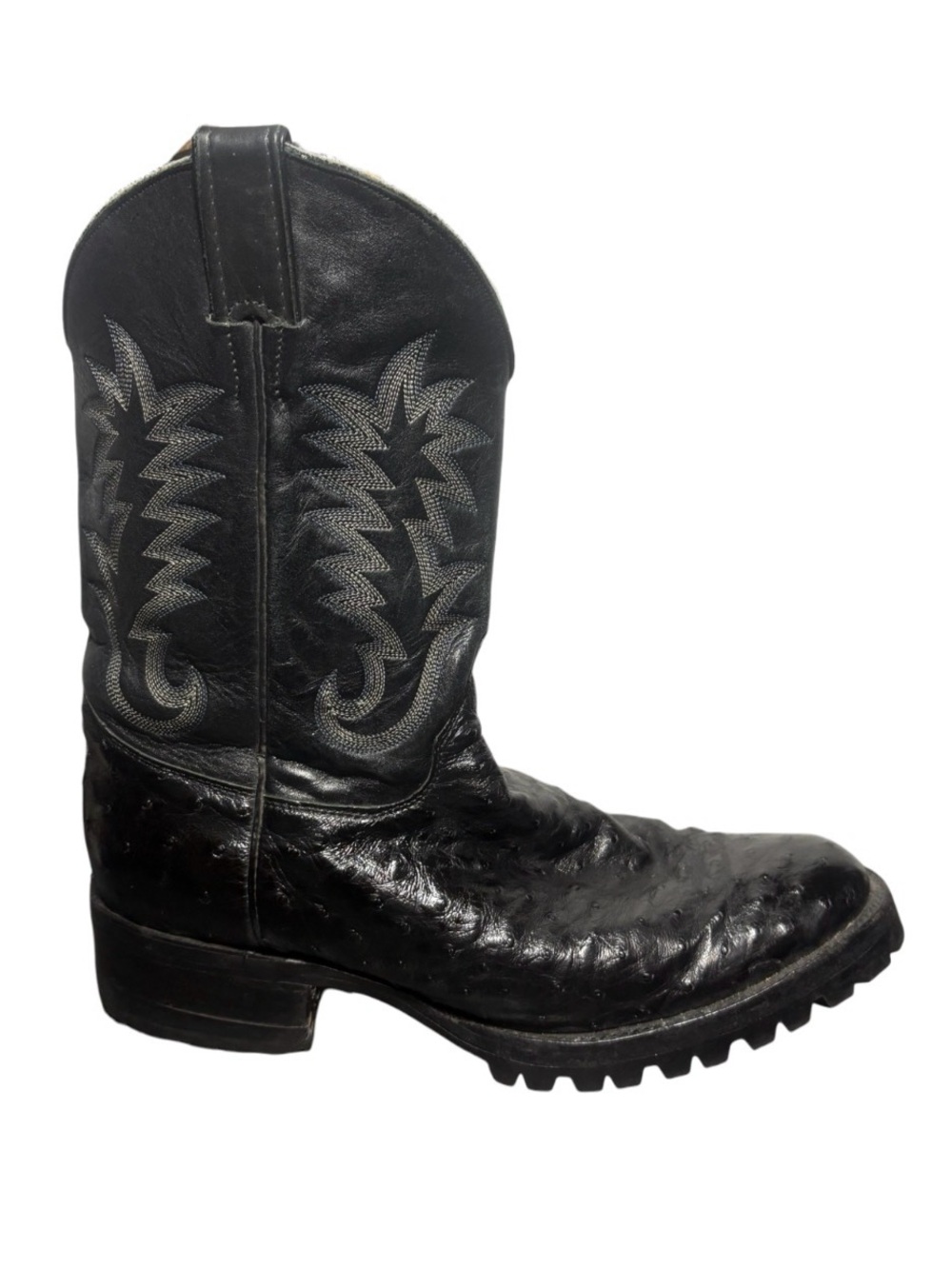JUSTIN 5103 Vintage Full Quill Ostrich Leather Western Boots